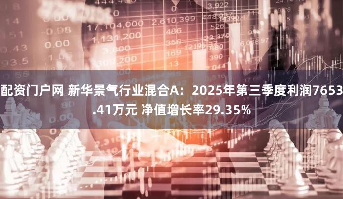 配资门户网 新华景气行业混合A：2025年第三季度利润7653.41万元 净值增长率29.35%