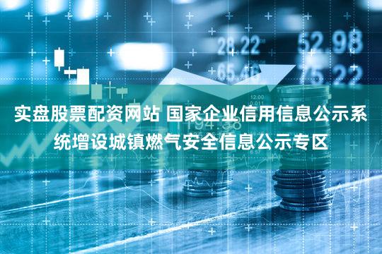 实盘股票配资网站 国家企业信用信息公示系统增设城镇燃气安全信息公示专区