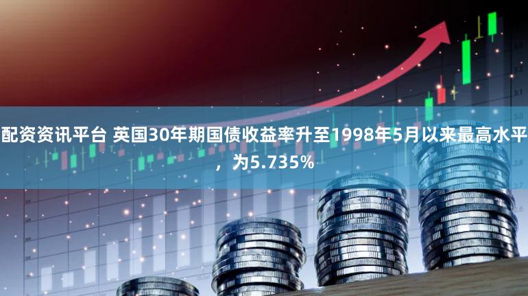 配资资讯平台 英国30年期国债收益率升至1998年5月以来最高水平，为5.735%