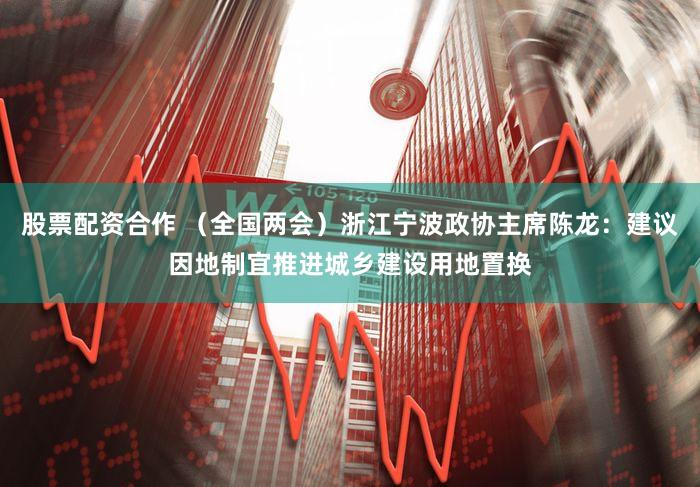 股票配资合作 (全国两会)浙江宁波政协主席陈龙:建议因地制宜推进城乡建设用地置换